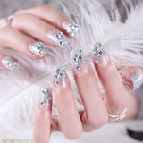 Multicolor Fake Nails with Glue for Party Wear