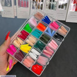 Multicolor Fake Nails with Glue for Party Wear