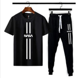 Men NASA Printed Cotton Track Suit Black Medium to XL